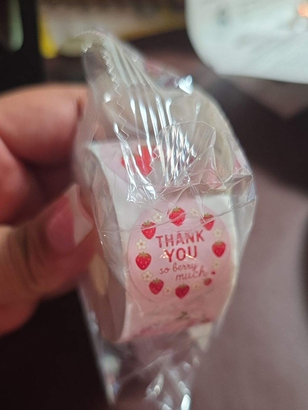 500 Thank You Stickers Strawberries NIP - Picture 4 of 6